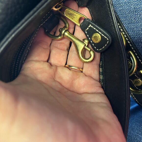 Vintage Ghurka Black Pebble Calfskin Luxury Leather Flap Shoulder Crossbody Bag - Picture 12 of 16